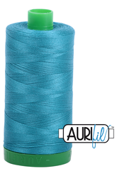 Aurifil Mako 40wt 2-ply Cotton 1000 m 1094 yd. spool - 4182 Dark Turquoise